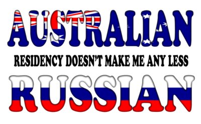 Australian Russian (black writing)