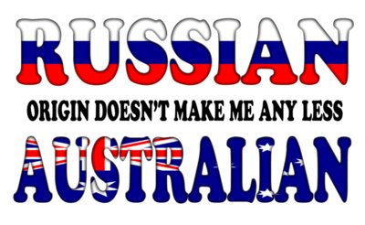 Russian Australian (black writing)