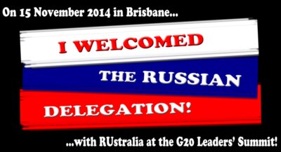 Welcome, Russian Delegation! (white writing)